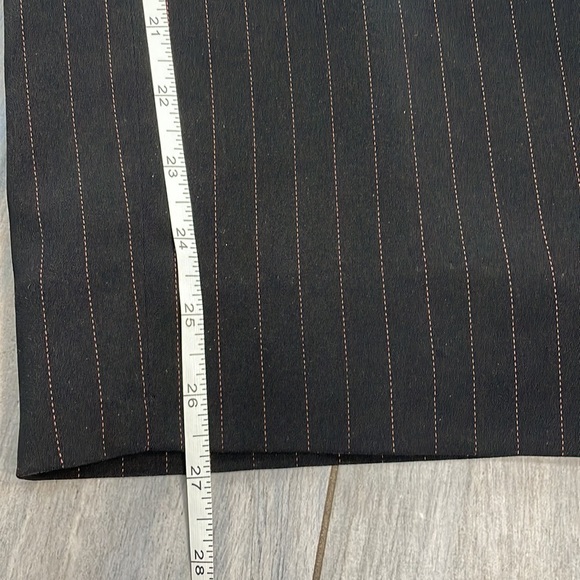 ***High Rise Black Red Pinstripe Pants size 4P - Picture 9 of 14